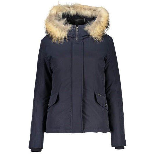 Woolrich Blue Cotton Jackets & Coat - DEA STILOSA MILANO