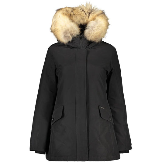 Woolrich Black Cotton Jackets & Coat - DEA STILOSA MILANO