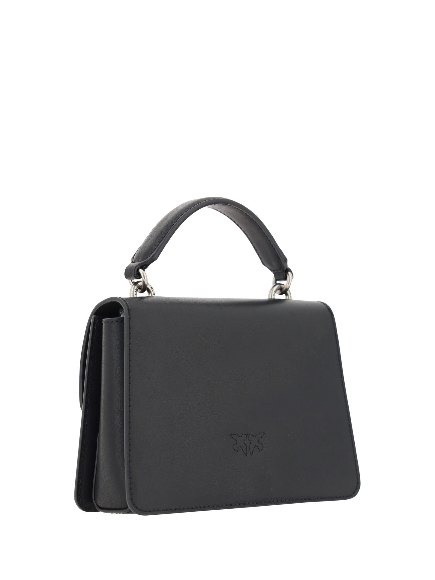PINKO Black Calf Leather Love One Classic Handbag - DEA STILOSA MILANO