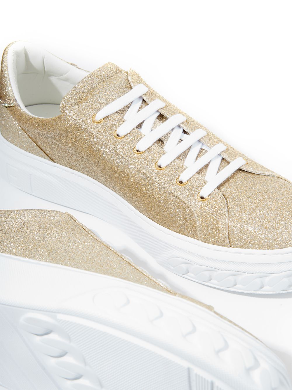 Casadei Gold Glitter 'Off Road' Sneaker - DEA STILOSA MILANO