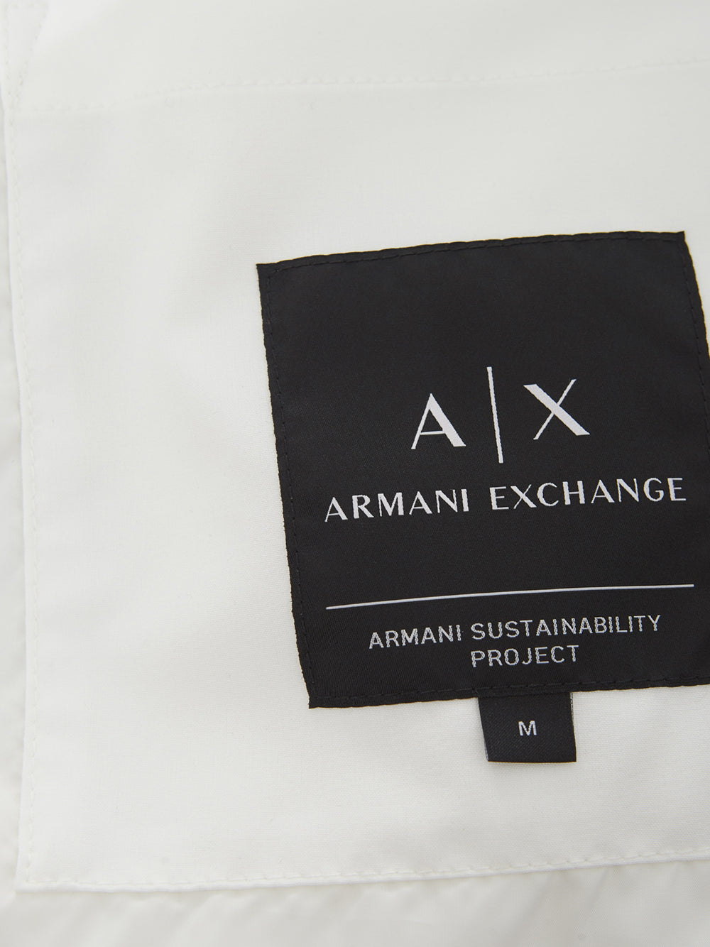 Armani Exchange Quilted White Jacket - DEA STILOSA MILANO