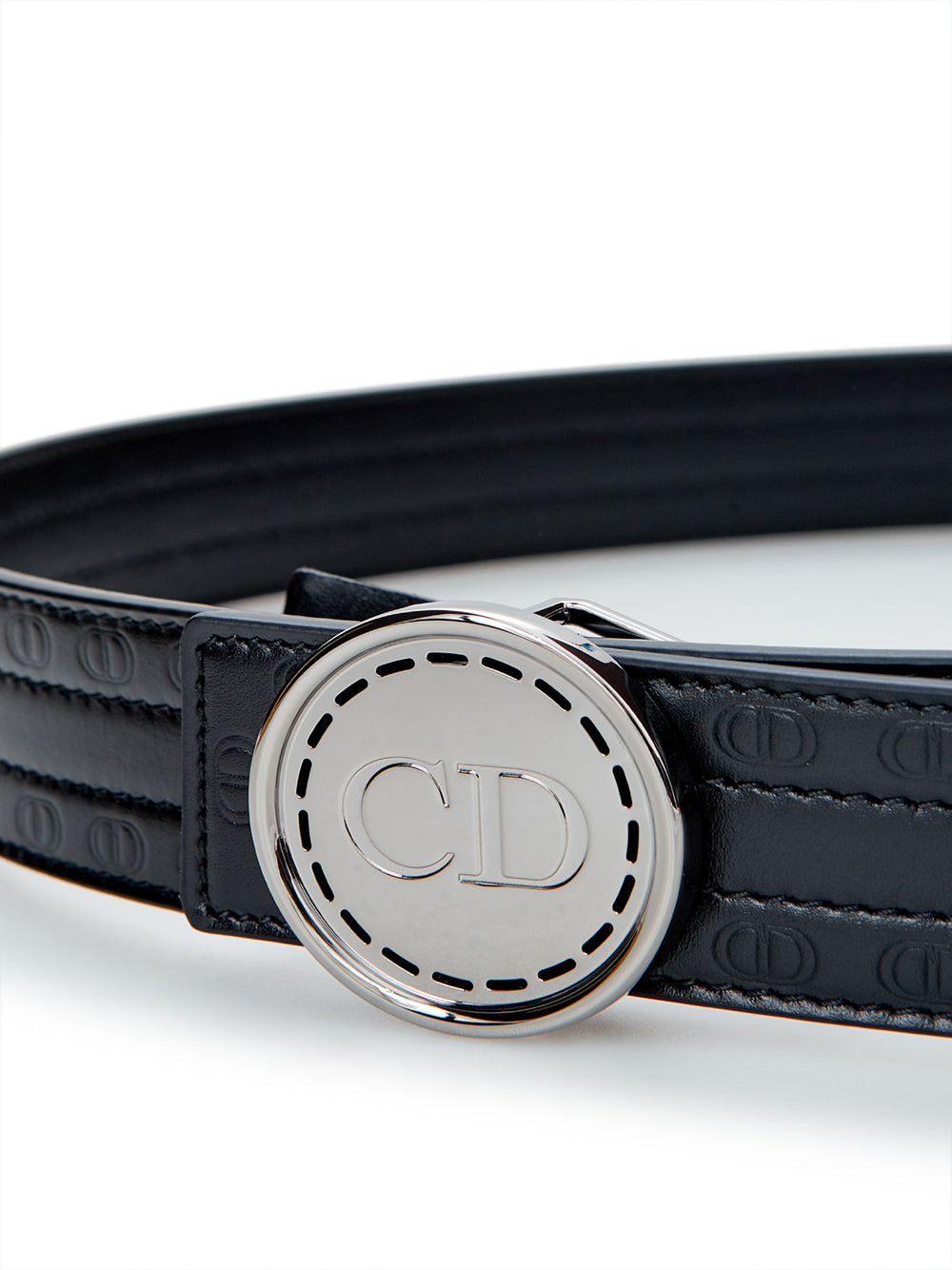 Dior Black Leather Hoon CD Belt - DEA STILOSA MILANO