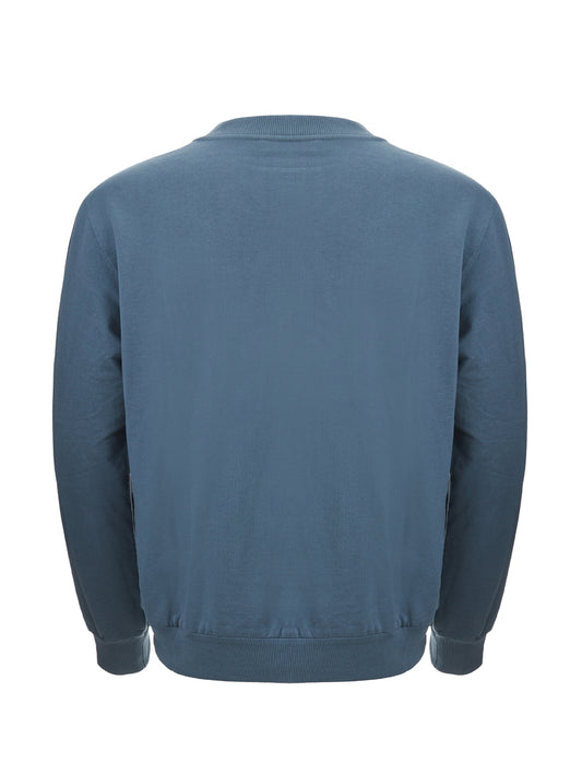 Dolce & Gabbana Cotton Round Neck Sweatshirt with Front Attached Logo - DEA STILOSA MILANO