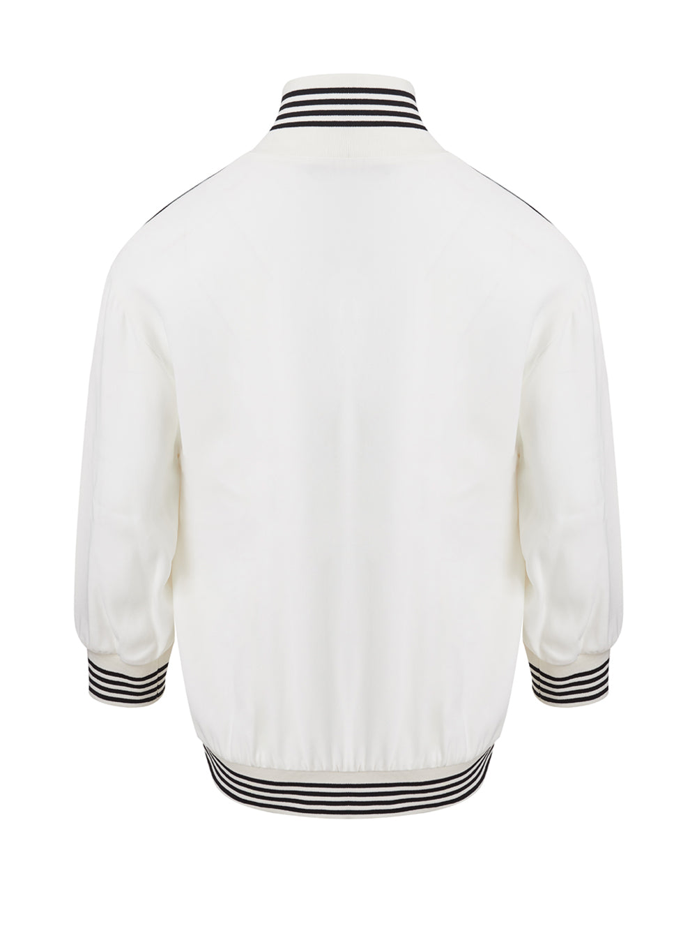 Dolce & Gabbana White Embroidered Zipped Sweatshirt - DEA STILOSA MILANO