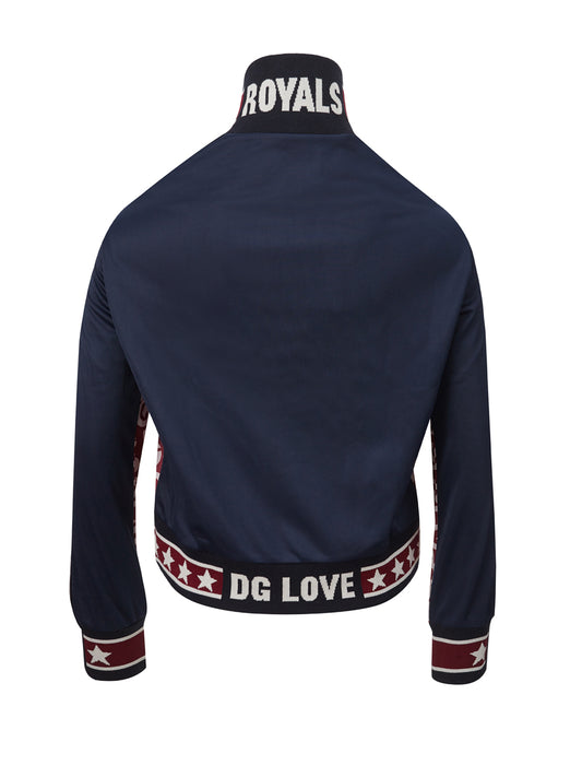 Dolce & Gabbana Red Logo Allover Zipped Sweatshirt - DEA STILOSA MILANO
