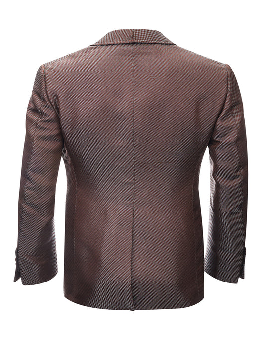 Tom Ford Brown bronze Silk Smoking Jacket - DEA STILOSA MILANO
