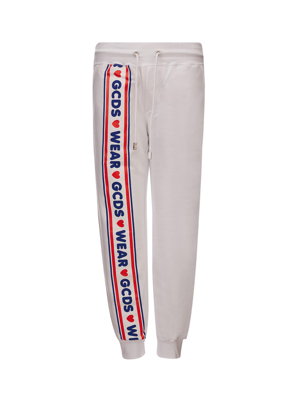 GCDS Jogging White Sweatpants with Logo - DEA STILOSA MILANO