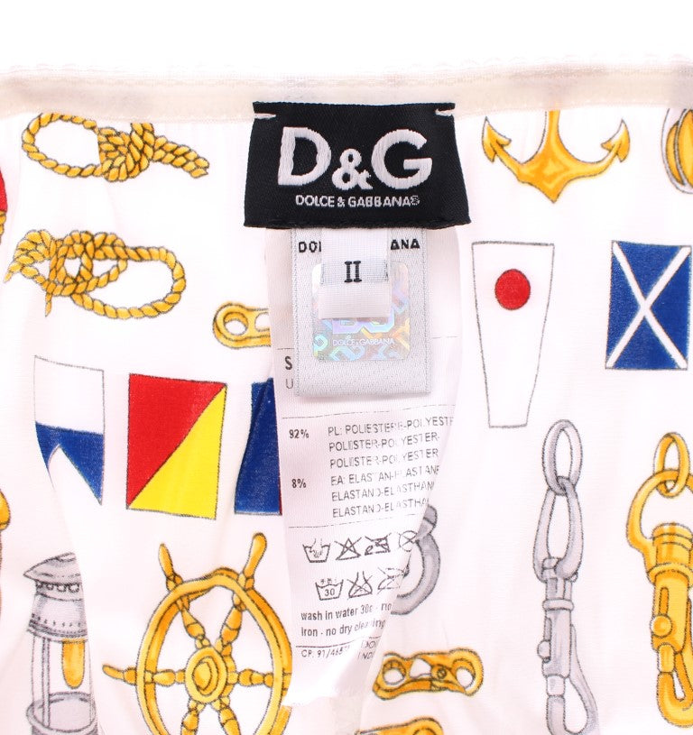 Dolce & Gabbana White Sailor Bra Panty Stretch Underwear - DEA STILOSA MILANO