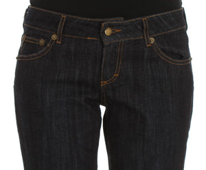 Cavalli Blue Cotton Straight Fit Stretch Jeans - DEA STILOSA MILANO