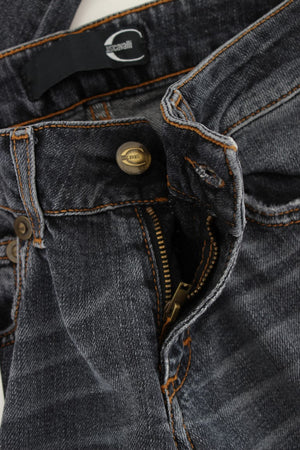 Cavalli Blue Wash Cotton Blend Slim Fit Jeans - DEA STILOSA MILANO