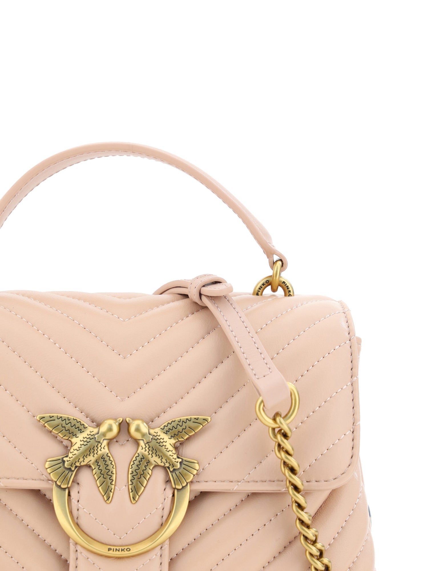 PINKO Pink Calf Leather Love Lady Mini Handbag - DEA STILOSA MILANO