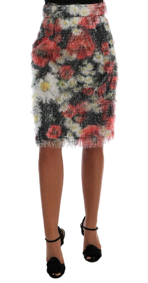 Dolce & Gabbana Floral Patterned Pencil Straight Skirt - DEA STILOSA MILANO