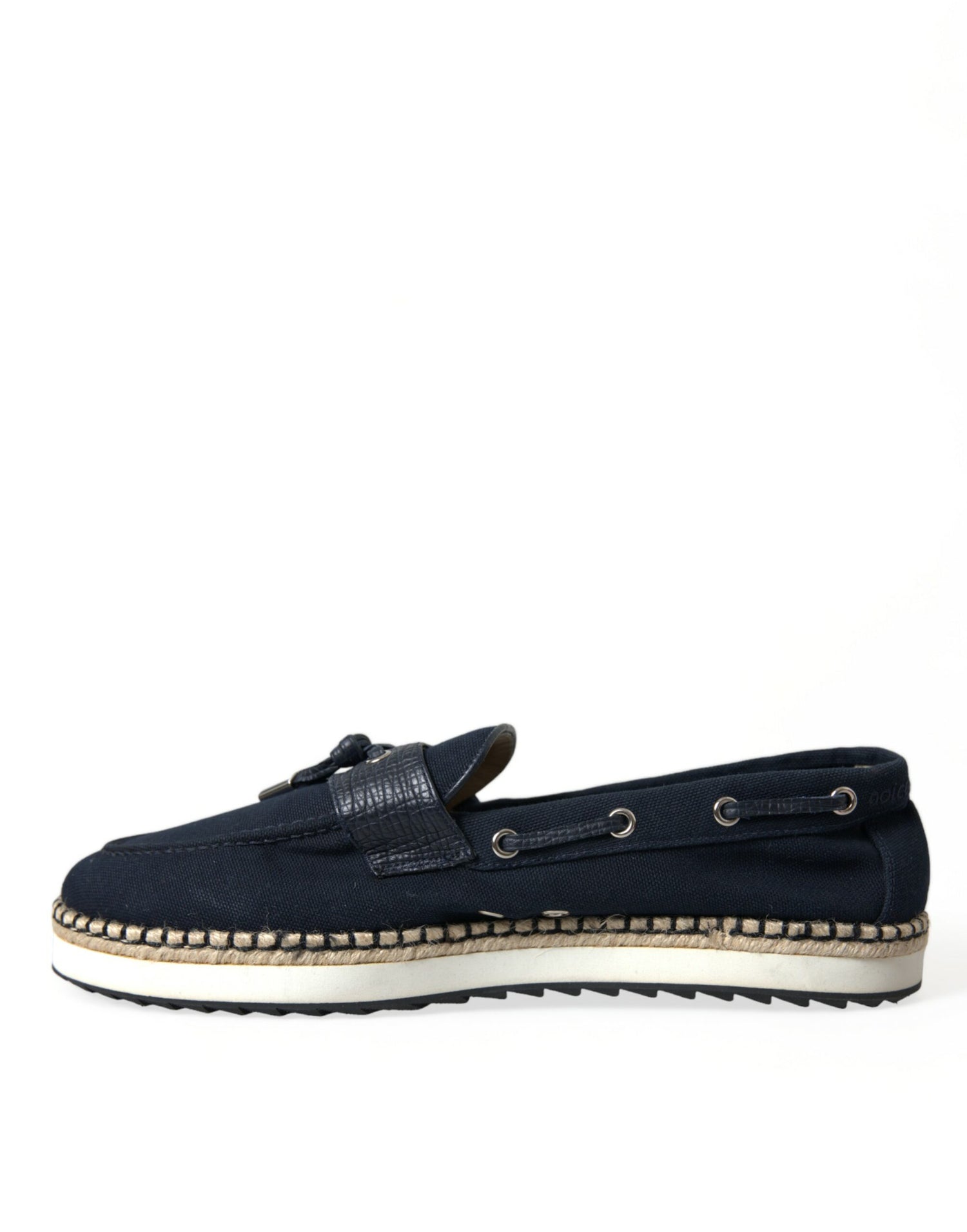 Dolce & Gabbana Navy Blue Slip On Men Moccasin Loafers Shoes - DEA STILOSA MILANO