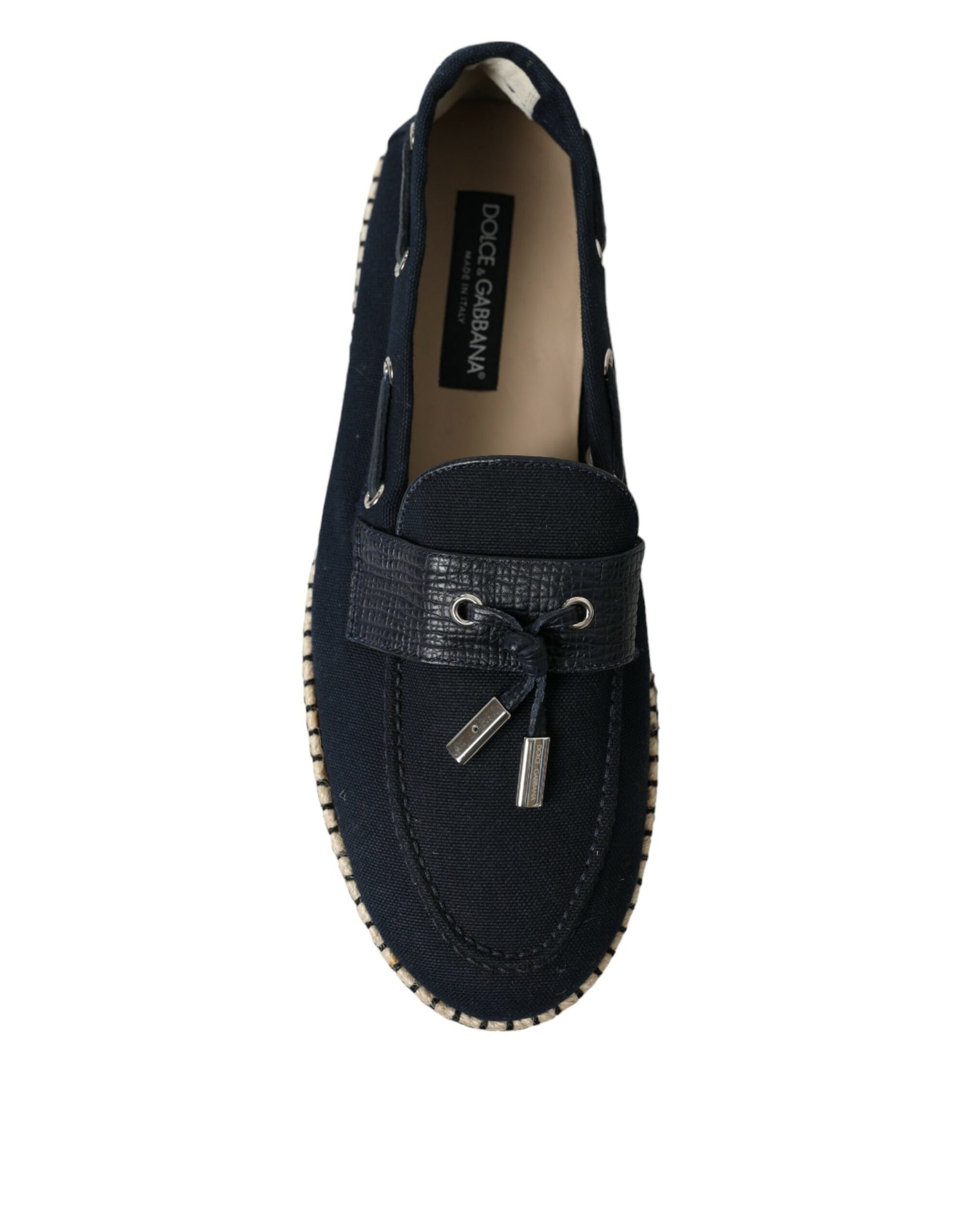 Dolce & Gabbana Navy Blue Slip On Men Moccasin Loafers Shoes - DEA STILOSA MILANO