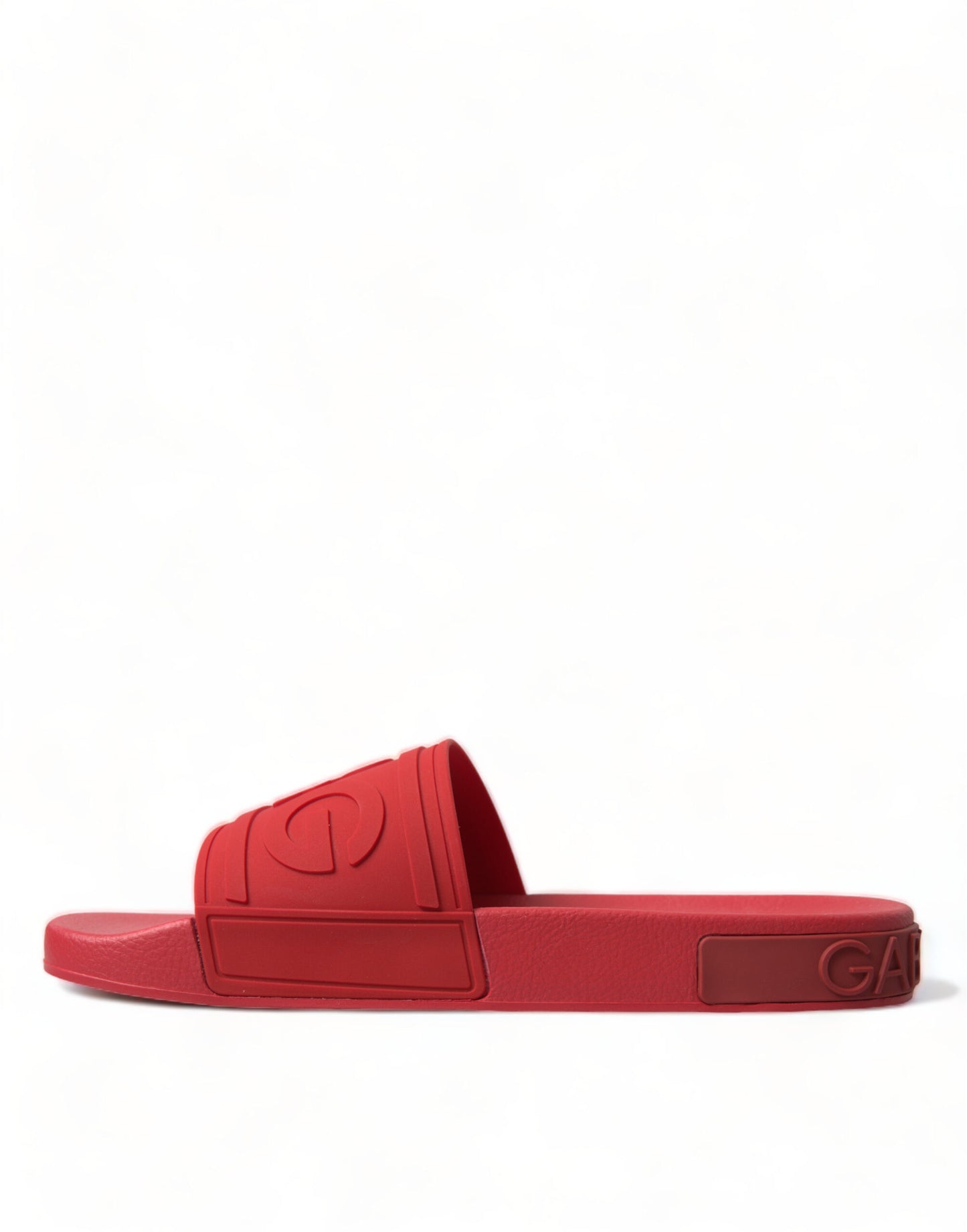 Dolce & Gabbana Red Rubber Summer Beach Slides Sandals - DEA STILOSA MILANO