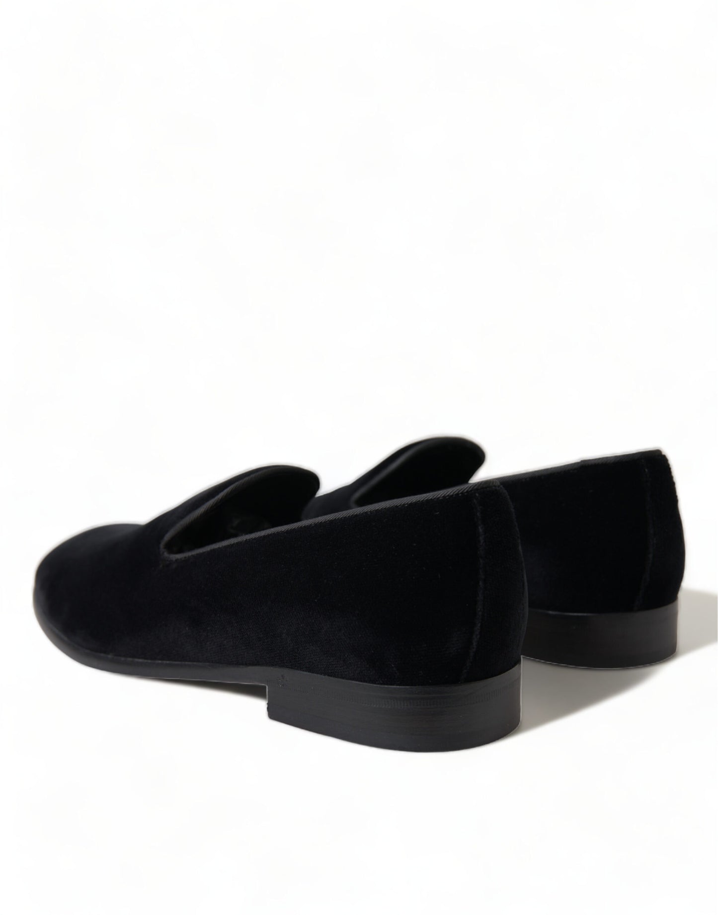 Dolce & Gabbana Black Velvet Loafers Formal Shoes - DEA STILOSA MILANO