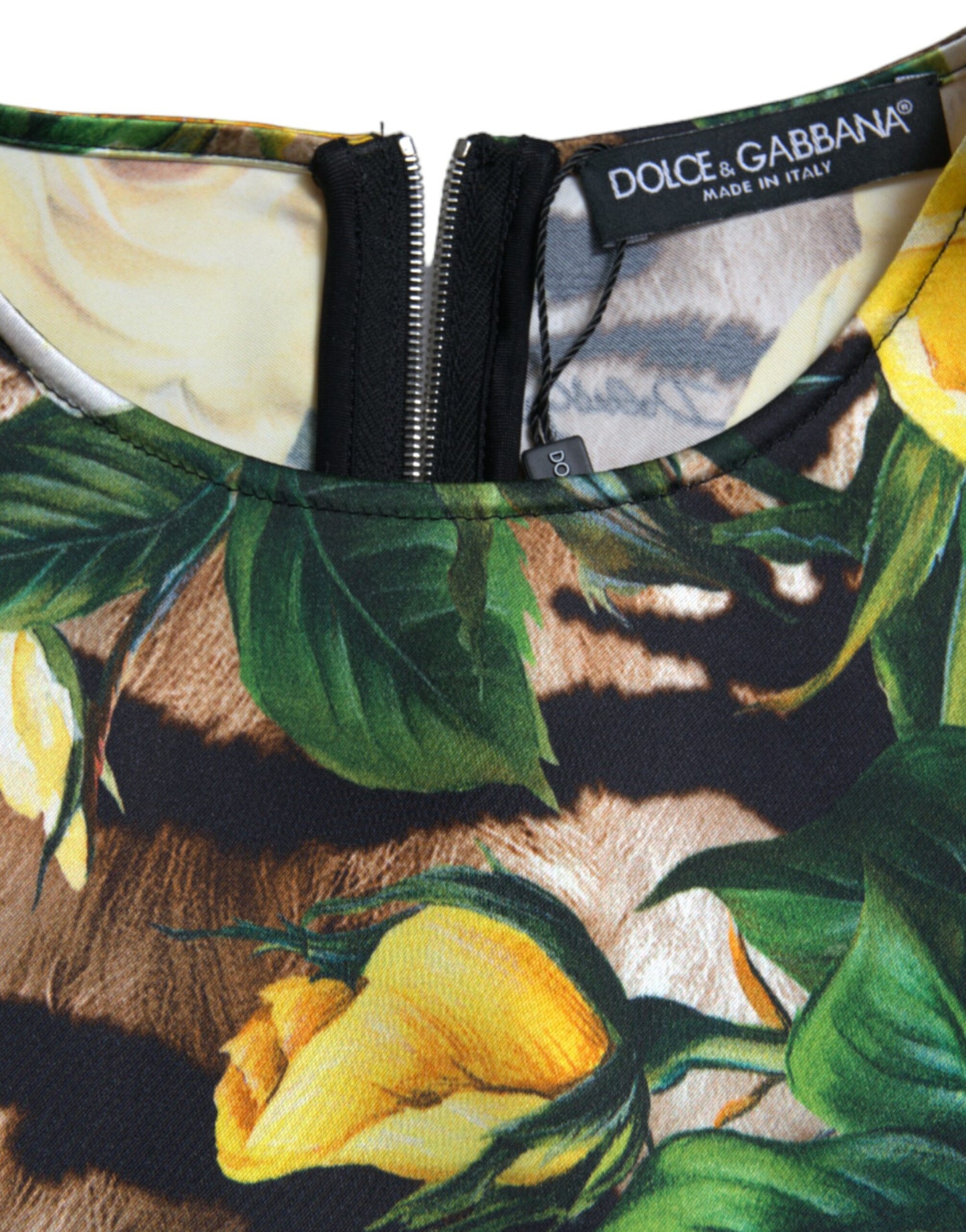 Dolce & Gabbana Multicolor Floral Long Sleeves Cropped Top - DEA STILOSA MILANO