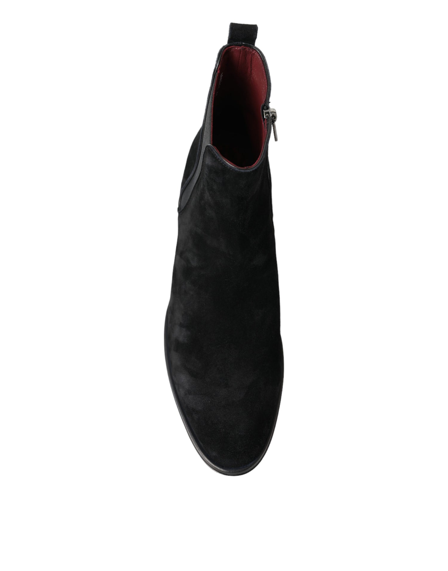 Dolce & Gabbana Black Suede Leather Mid Calf Men Boots Shoes - DEA STILOSA MILANO