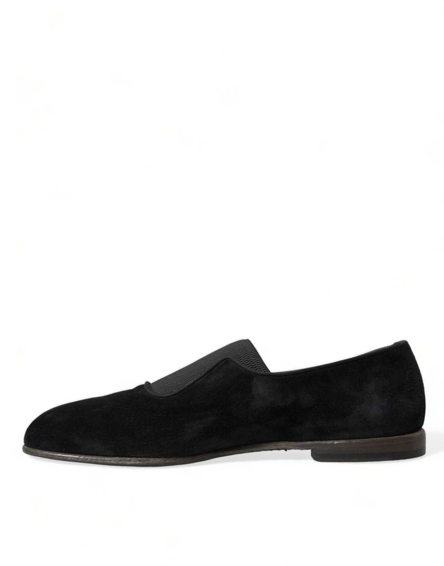 Dolce & Gabbana Black RUNWAY Velour AMALFI Loafers Shoes - DEA STILOSA MILANO