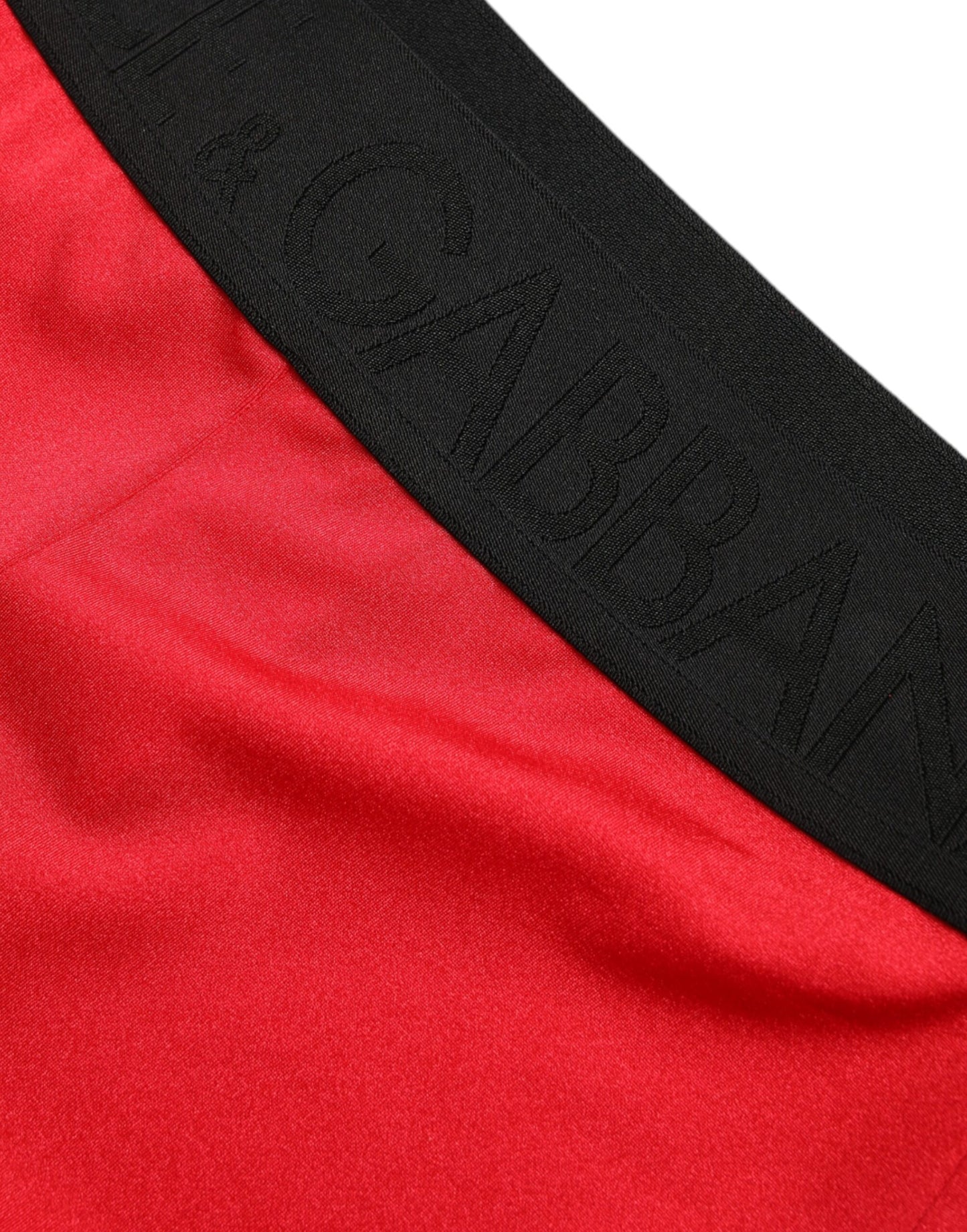 Dolce & Gabbana Red Nylon DG Logo Slim Leggings Pants - DEA STILOSA MILANO