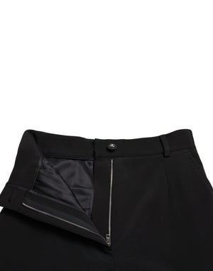 Dolce & Gabbana Black Wool Stretch High Waist Skinny Pants - DEA STILOSA MILANO