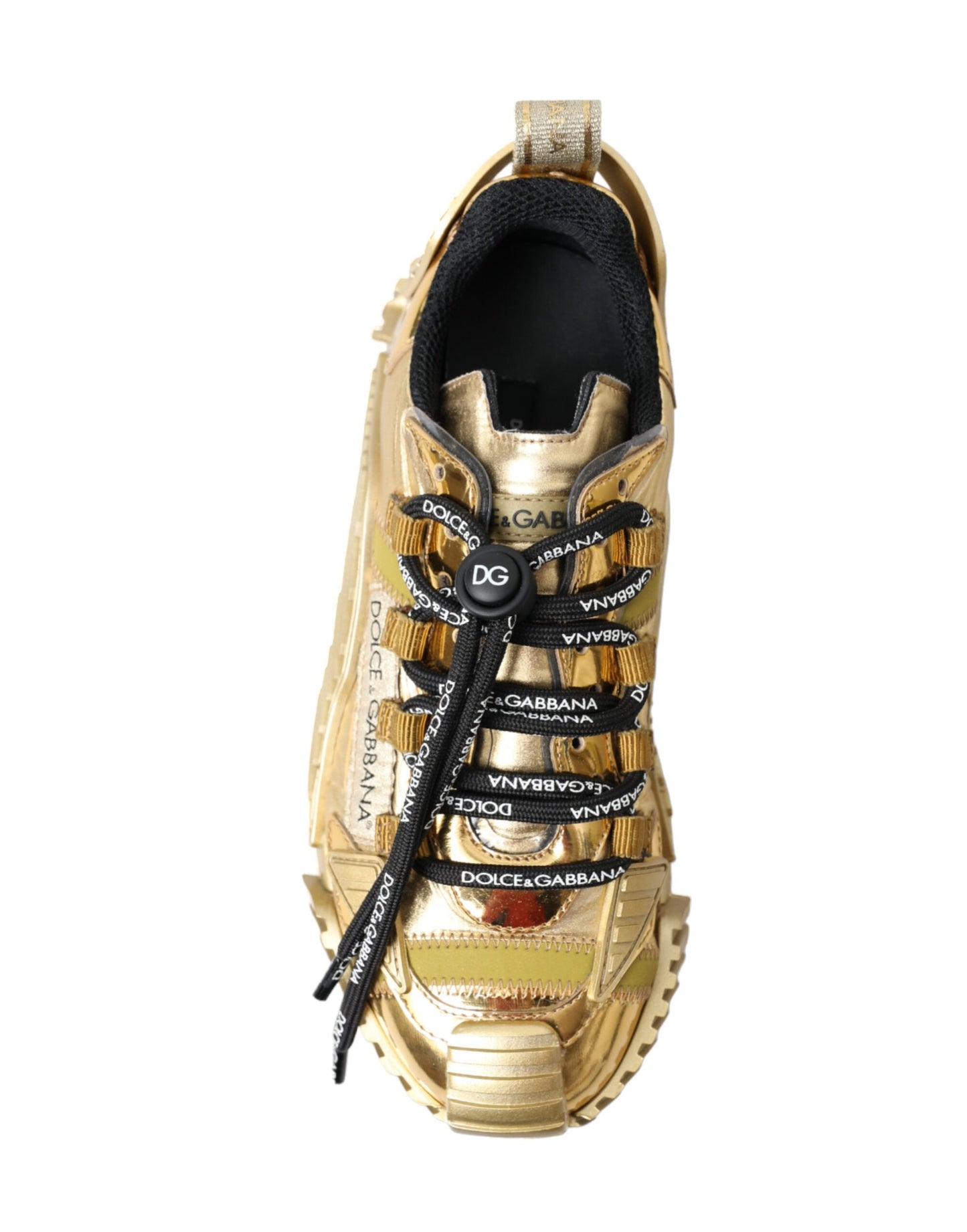 Dolce & Gabbana Metallic Gold NS1 Low Top Sneakers Shoes - DEA STILOSA MILANO