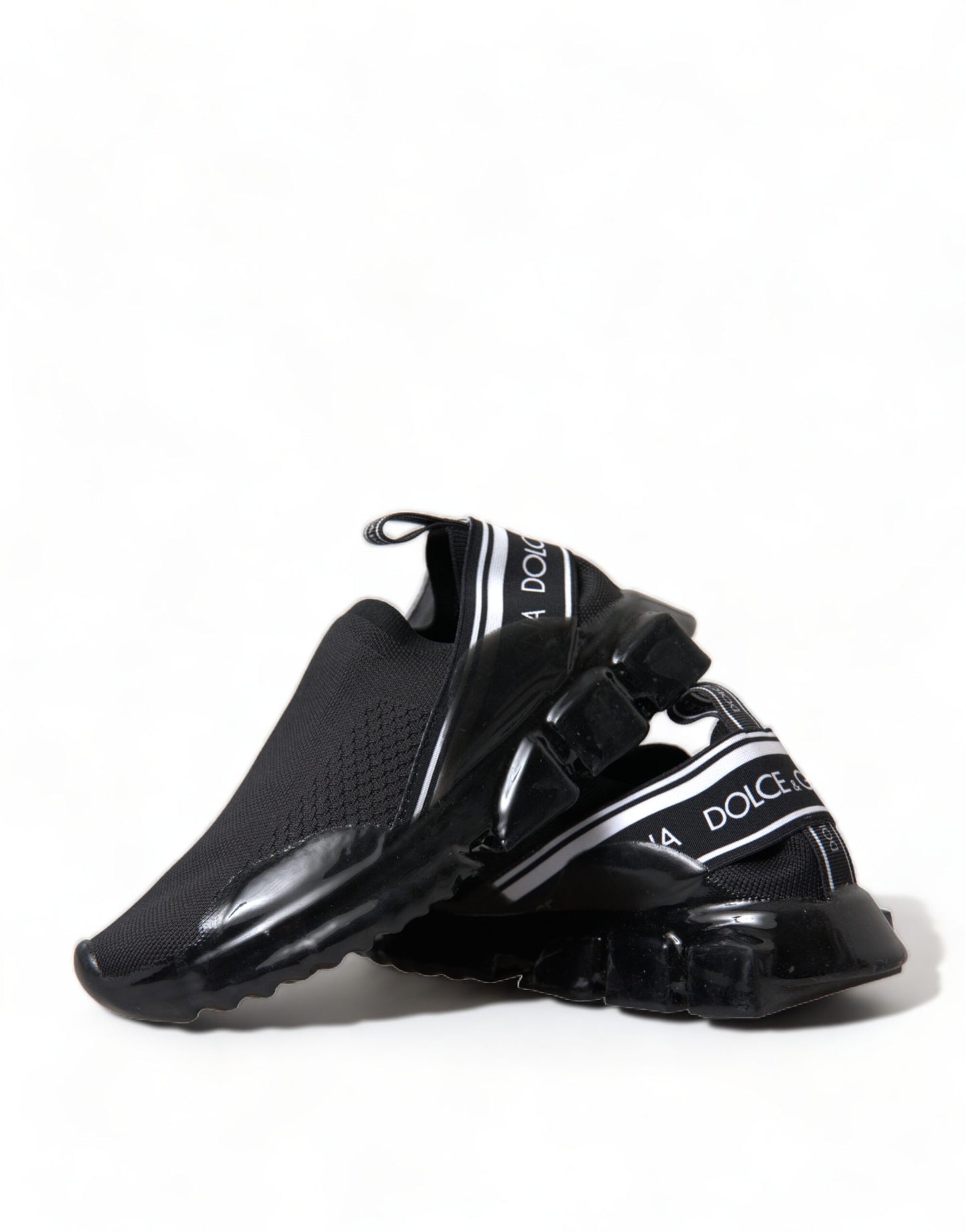 Dolce & Gabbana Black Sorrento Slip On Low Top Sneakers Shoes - DEA STILOSA MILANO