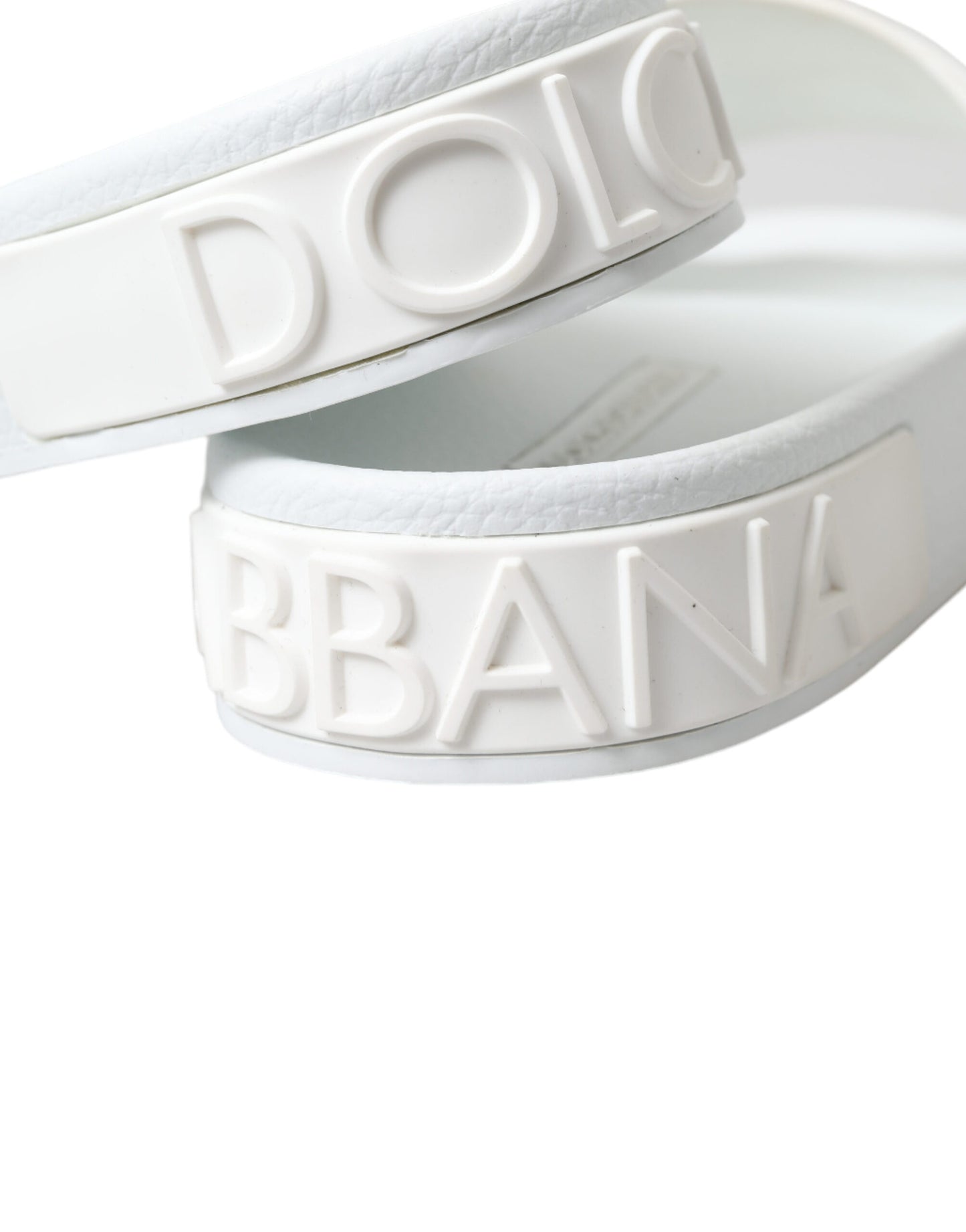 Dolce & Gabbana White Rubber Sandals Slides Beachwear Shoes - DEA STILOSA MILANO