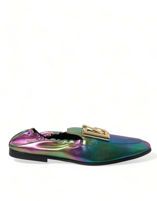 Dolce & Gabbana Multicolor Leather DG Logo Loafer Dress Shoes - DEA STILOSA MILANO