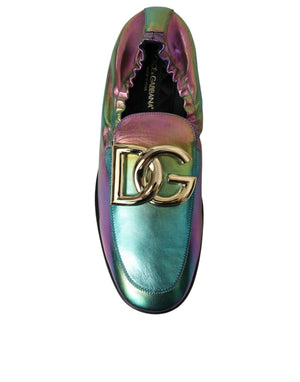Dolce & Gabbana Multicolor Leather DG Logo Loafer Dress Shoes - DEA STILOSA MILANO