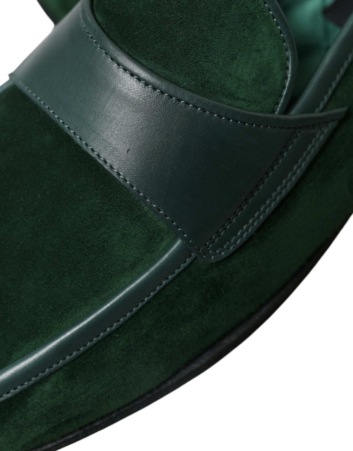 Dolce & Gabbana Green Velvet Slip On Men Loafer Dress Shoes - DEA STILOSA MILANO