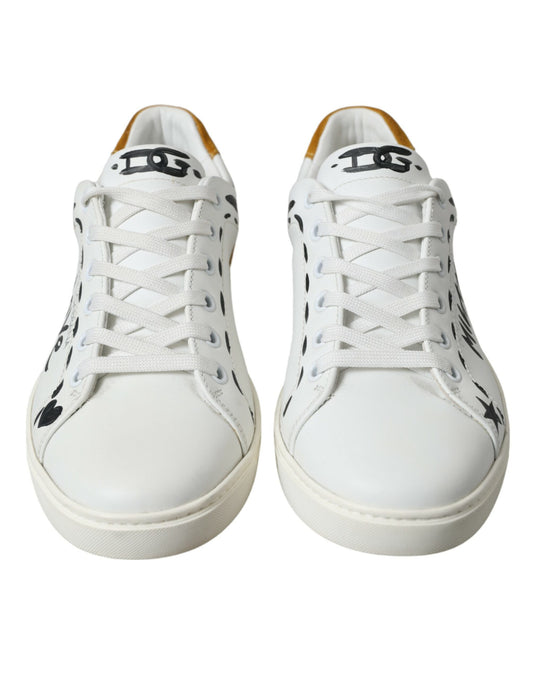 Dolce & Gabbana White Leather LOVE Milano Men Sneakers Shoes - DEA STILOSA MILANO