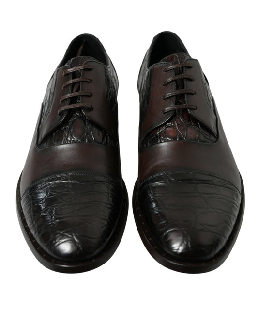 Dolce & Gabbana Brown Exotic Leather Formal Men Dress Shoes - DEA STILOSA MILANO