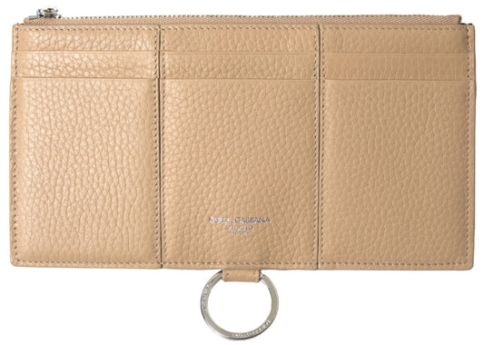 Dolce & Gabbana Beige Leather Shoulder Cardholder Shoulder Strap Wallet - DEA STILOSA MILANO