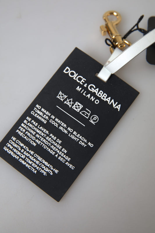 Dolce & Gabbana Black Silicone DG Logo Gold Brass Keychain - DEA STILOSA MILANO