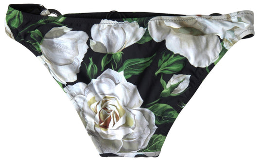 Dolce & Gabbana Black Floral Two Piece Beachwear Swimwear Bikini - DEA STILOSA MILANO