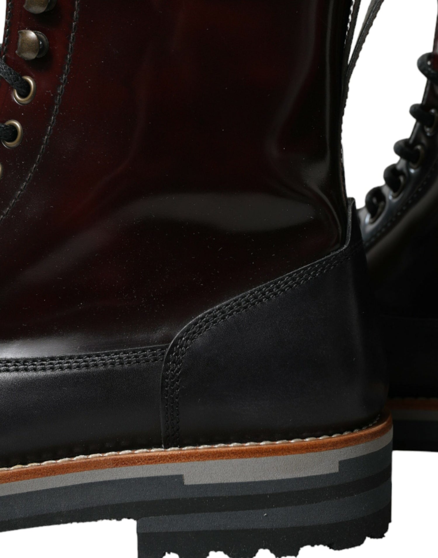 Dolce & Gabbana Black Leather Military Combat Boots Shoes - DEA STILOSA MILANO