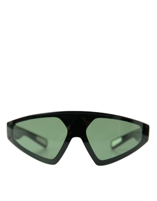 Dolce & Gabbana Black Acetate Frame Green Lens DG6161 Sporty Sunglasses - DEA STILOSA MILANO