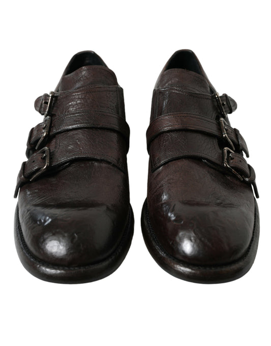 Dolce & Gabbana Brown Leather Strap Formal Dress Shoes - DEA STILOSA MILANO