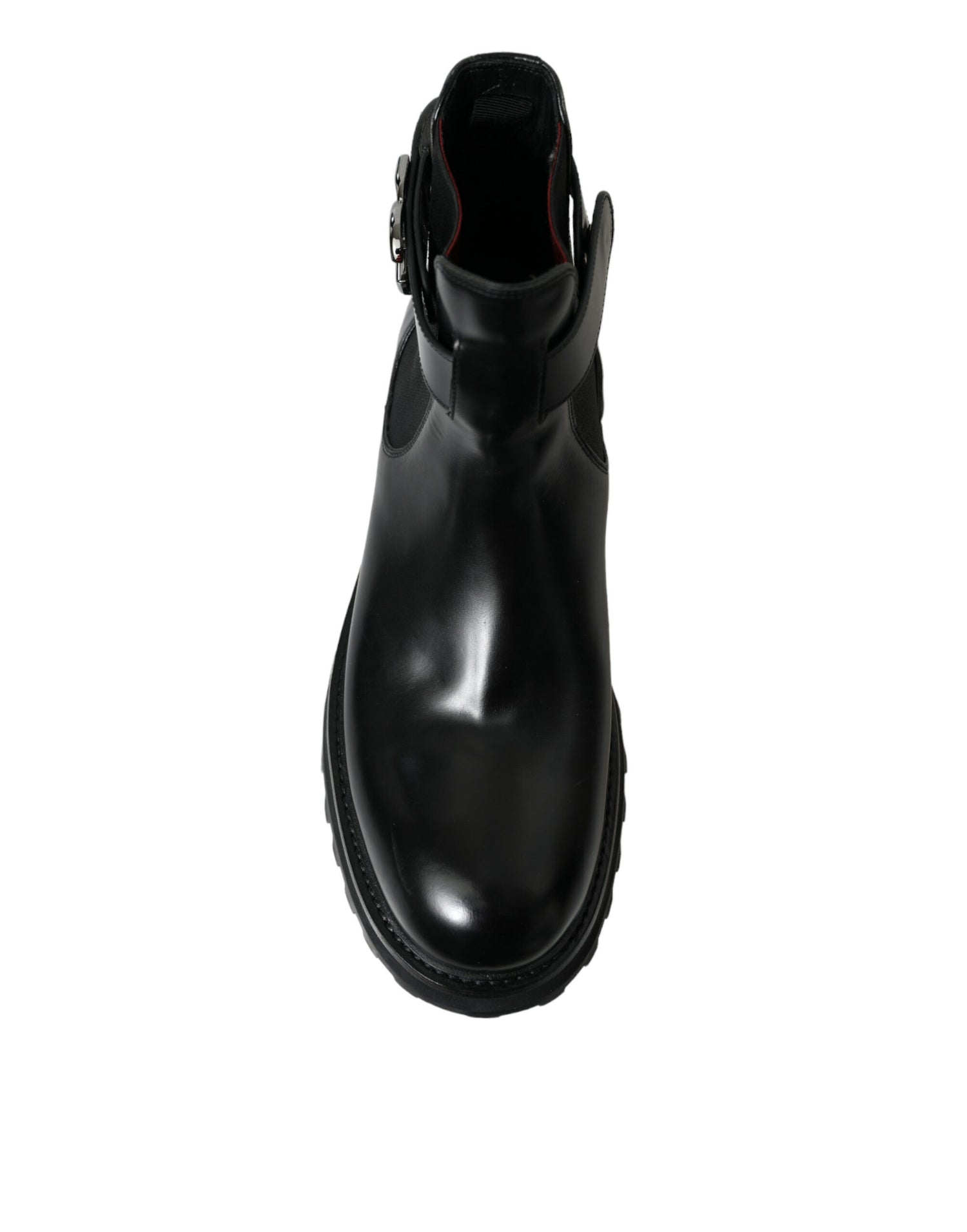 Dolce & Gabbana Black Chelsea Belted DG Logo Boots Shoes - DEA STILOSA MILANO