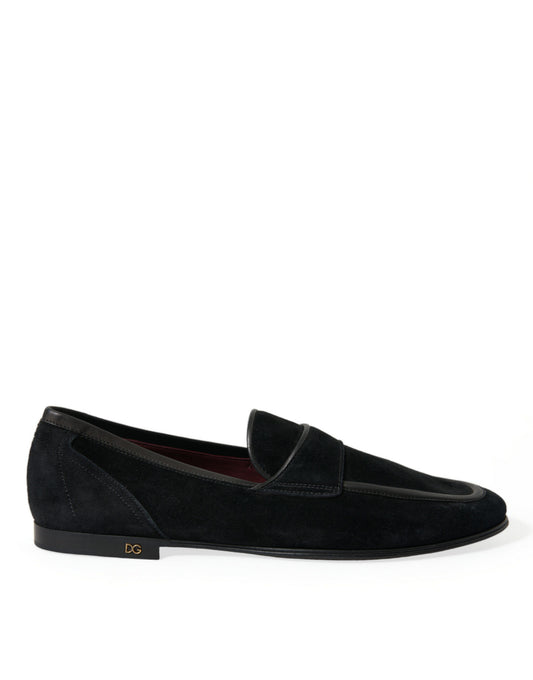 Dolce & Gabbana Black Velvet Slip On Loafers Dress Shoes - DEA STILOSA MILANO