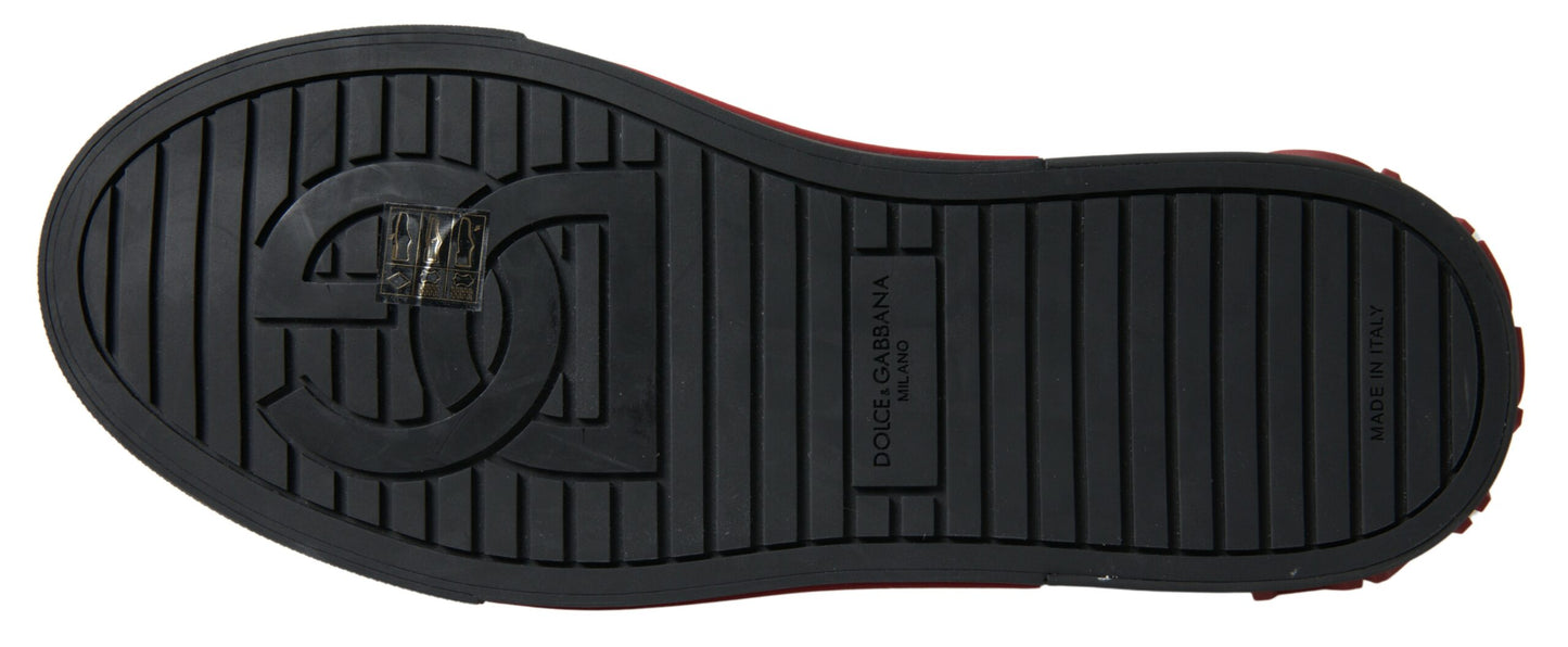 Dolce & Gabbana Red Black Leopard Loafers Sneakers Shoes - DEA STILOSA MILANO