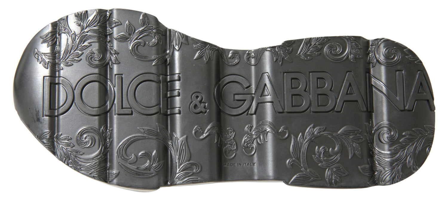Dolce & Gabbana White Silver Leather Daymaster Womens - DEA STILOSA MILANO