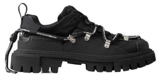 Dolce & Gabbana Black Trekking Derby Logo Sneakers - DEA STILOSA MILANO