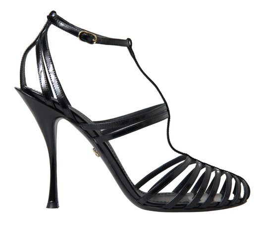 Dolce & Gabbana Black Stiletto High Heels Sandals - DEA STILOSA MILANO