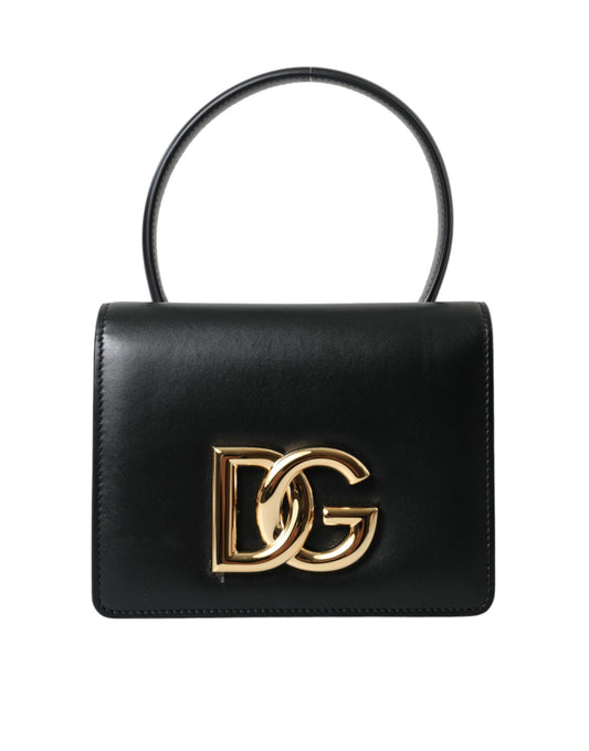 Dolce & Gabbana Black Leather Mini Belt Waist DG Girls Purse Bag - DEA STILOSA MILANO
