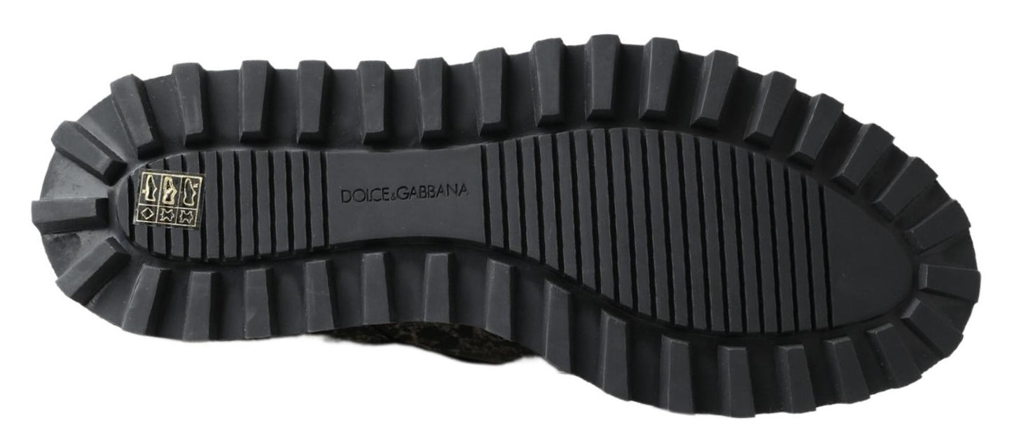 Dolce & Gabbana Black White Derby Patent Leather Shoes - DEA STILOSA MILANO