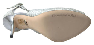 Dolce & Gabbana Silver Shimmers Sandals Heel Pumps Shoes - DEA STILOSA MILANO