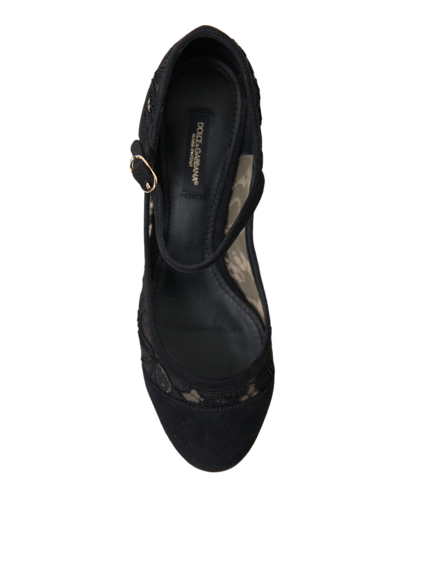 Dolce & Gabbana Black Mary Jane Taormina Lace Pumps Shoes - DEA STILOSA MILANO