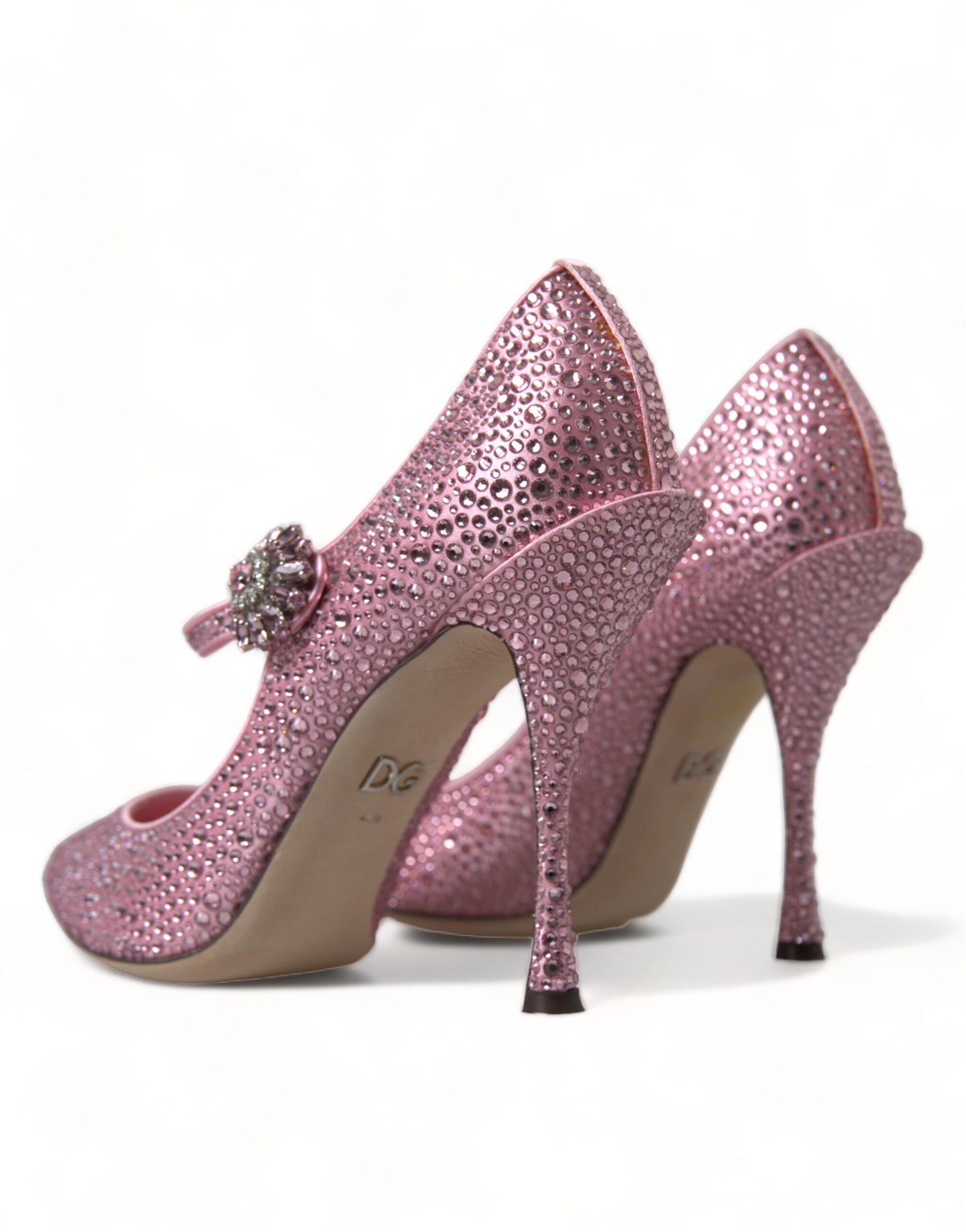 Dolce & Gabbana Pink Strass Crystal Heels Pumps Shoes - DEA STILOSA MILANO